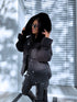 Puffy, short jacket "FUSION AD611" - BLACK